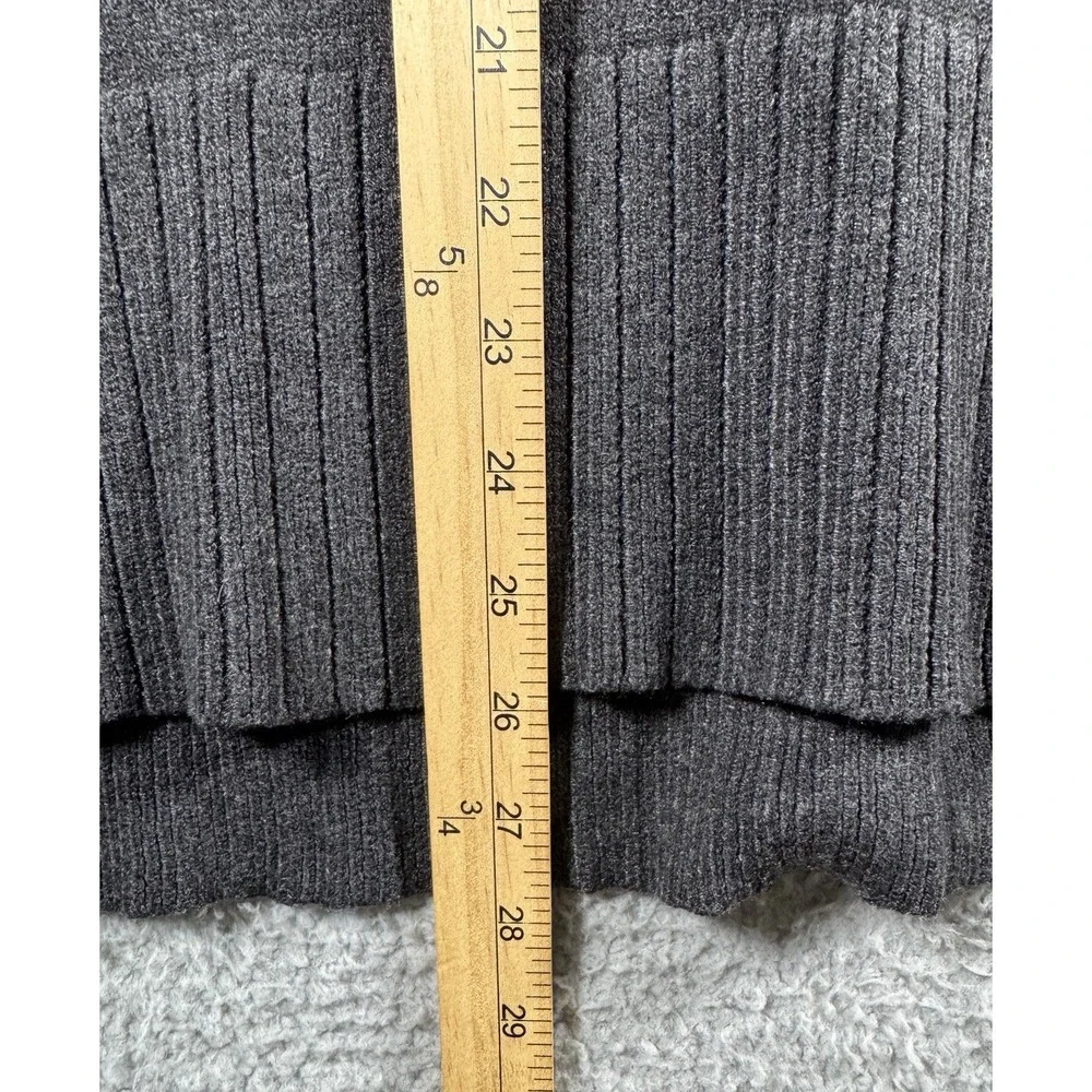 Free People V Neck Oversized Gray Sweater Womens Small Lagenlook Boho NEW